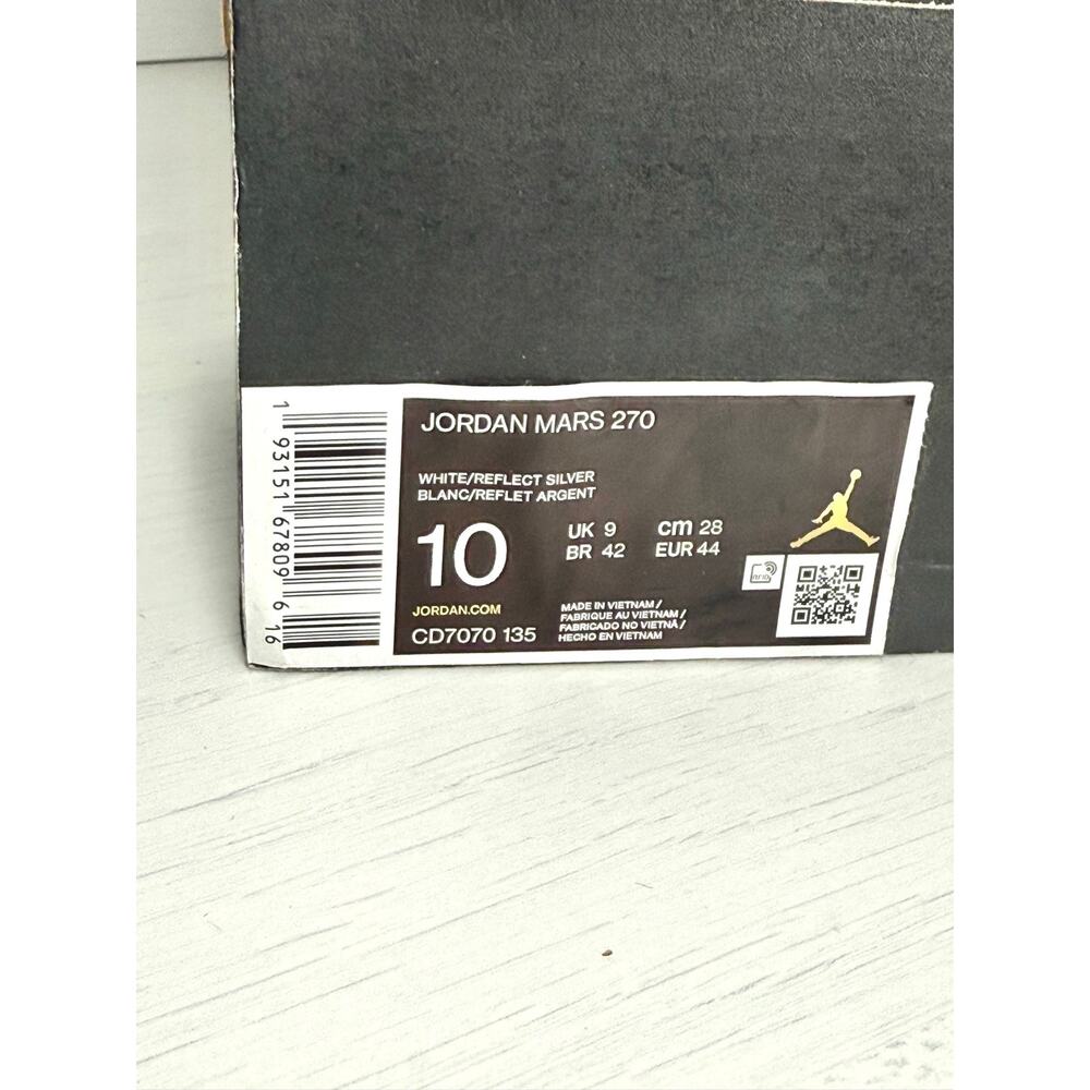 Nike Air Jordan Mars 270 Grape White Purple Teal CD7070-135 Men's Size 10 W/ Box - Picture 10 of 10